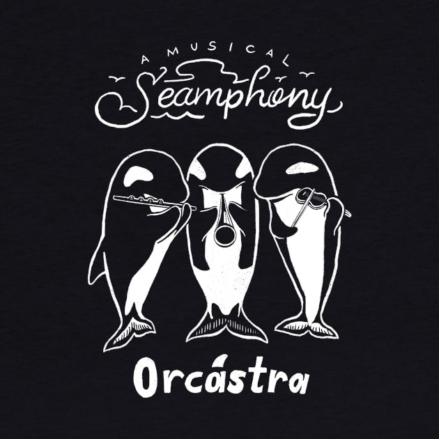 Orcastra Funny Whales Playing Music by ShirtHappens